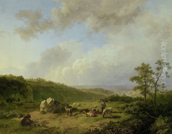 Landschap bij opkomende regenbui - view 1