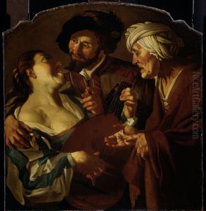 De koppelaarster by Dirck Van Baburen