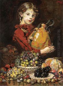 Monarosa, dochter van de schilder, als fruitverkoopster Monarosa, dochter van de schilder, als fruitverkoopster