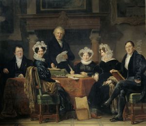 Regenten en regentessen van het leprozenhuis te Amsterdam, 1834-35 by Jan Adam Kruseman