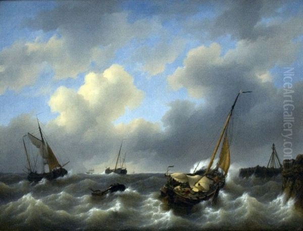 Storm_op_de_Zuiderzee_voor_Medemblik - view 1
