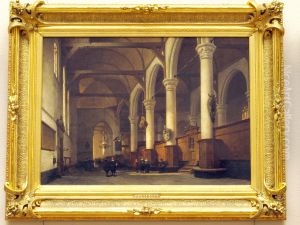 Az edami templom belso kepe by Johannes Bosboom