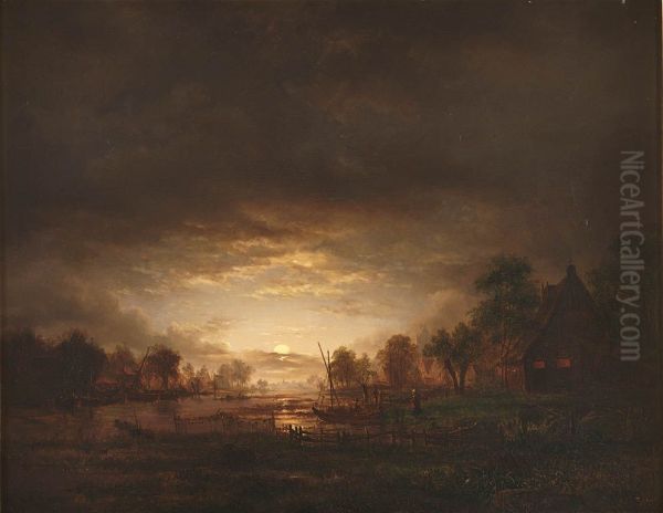 Moonlit landscape - view 1