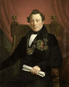 Coenraad van Hulst (1774-1844). Toneelspeler, als president van de kunstbevorderende maatschappij VW te Amsterdam (zo genoemd naar de oprichters Casper Vreedenberg en Jan van Well)