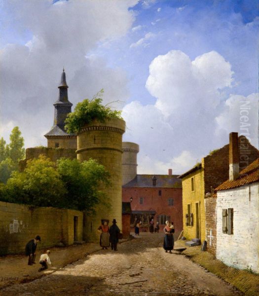 Small street in Huy, Belgium - view 1