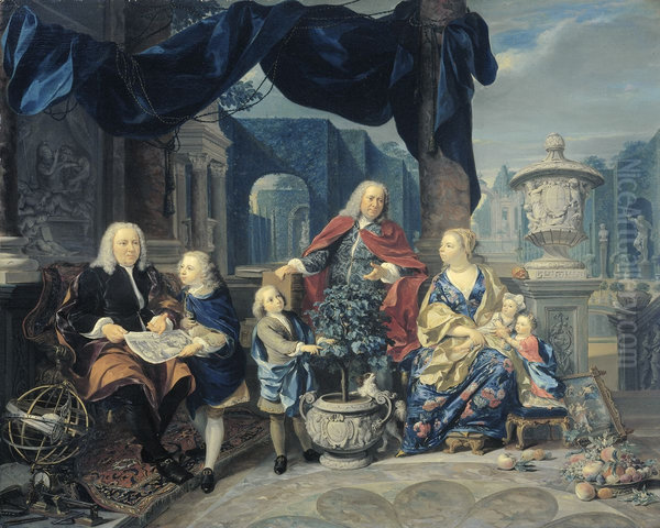 Portret van David van Mollem met zijn familie - view 1