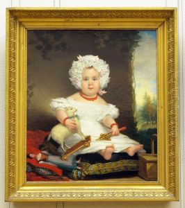 Portrait of Catharina Elisabeth Rente Linsen (1830-1890) by Jan Adam Kruseman