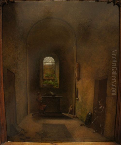 A Knight at Prayer in a Chapel, Preparing Himself for Combat - view 1