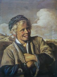 Lachende vissersjongen