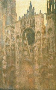 Rouen Cathedral, Portal, Morning Light by Claude Oscar Monet