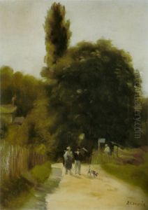 Paysage avec deux personnages by Pierre Auguste Renoir