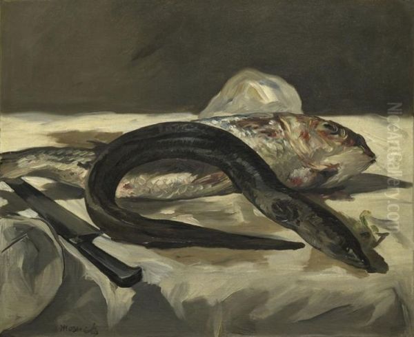 Nature morte, rouget et anguille - view 1