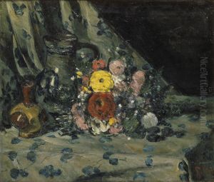 Bouquet au dahlia jaune by Paul Cezanne