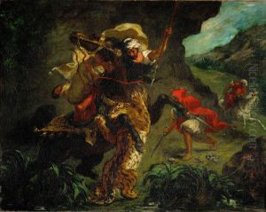 The tiger hunt by Eugene Delacroix