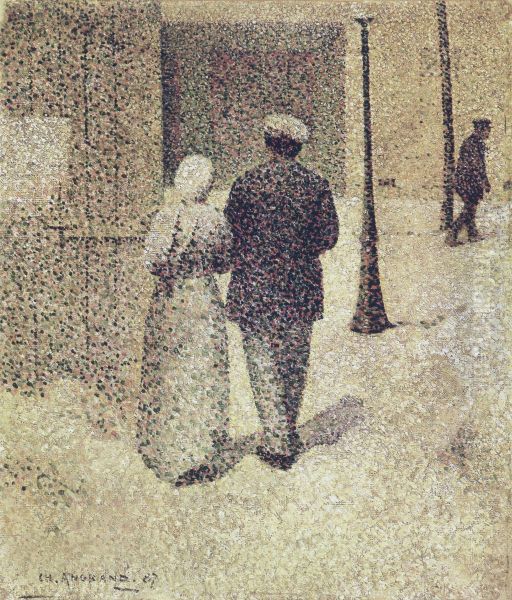 Mann und Frau auf der Strasse - view 1