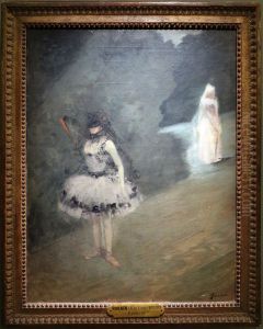 ballerina al debutto deitro un pannello mobile by Jean-Louis Forain