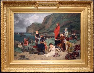 Start of the Norman fleet for the conquest of England in 1066 by Albert Maignan