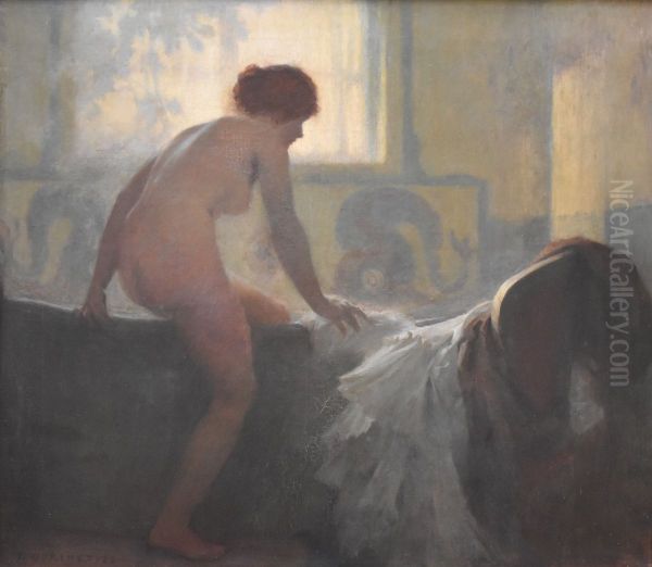 Woman in bath - view 1