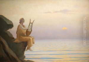Harmony of sea evening by Alphonse Osbert