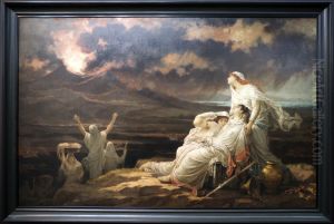 Herculanum, 23 aout, an 79 by Louis Hector Leroux
