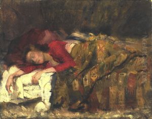 Schlafendes Madchen by Lovis (Franz Heinrich Louis) Corinth