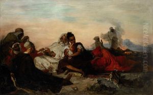 Joueurs de flute au bivouac