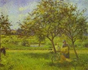 The Wheelbarrow in the Orchard, Le Valhermeil, Auvers-sur-Oise