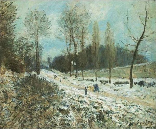 La cote du Coeur-Volant a Marly sous la neige - view 1