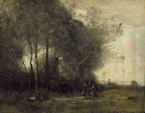 La Danse des bergeres. Souvenir d'Arleux by Jean-Baptiste Camille Corot