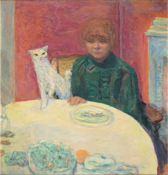 Woman with cat - view 1