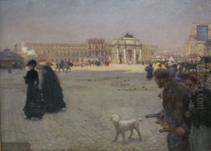 Place du Carrousel and Tuileries in Ruins