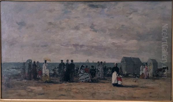 Beach at Trouville - view 1