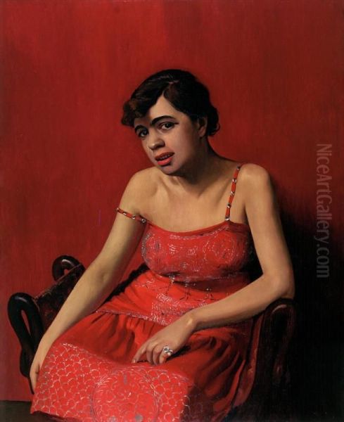 La Roumaine en robe rouge - view 1