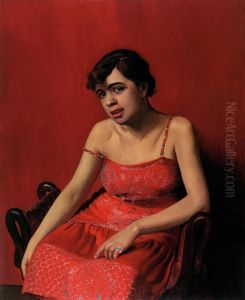 La Roumaine en robe rouge