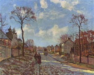 Route de Versailles, Louveciennes by Camille Pissarro