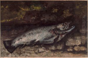 la trota by Gustave Courbet