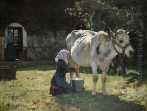 La Vache blanche by Julien Dupre