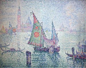 svDet grona seglet, Venedig by Paul Signac