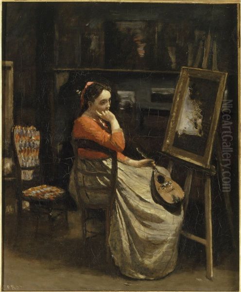 Young Woman with a Mandolin - view 1