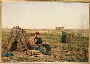 Lunch break of the carnation pickers by Desire Francois Laugee