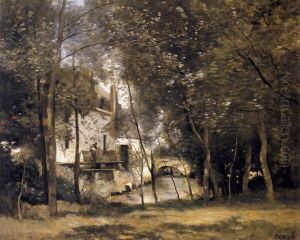 Mill at Saint-Nicolas-les-Arras by Jean-Baptiste Camille Corot