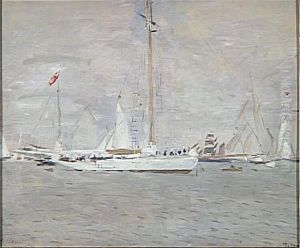 Le yacht Nereus en rade de Cowes by Paul Cesar Helleu