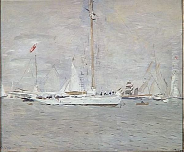 The Yacht Nereus in Roads Cowes - view 1