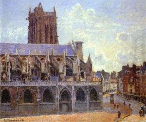 The Church of Saint-Jacques in Dieppe, Sunlight, Morning