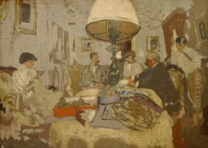 Les Amis autour de la table, Saint-Jacut by Jean-Edouard Vuillard