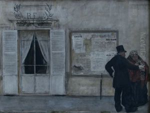 Les invites attendant la noce by Jean-Francois Raffaelli