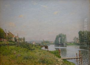 L'ile Saint-Denis by Alfred Sisley