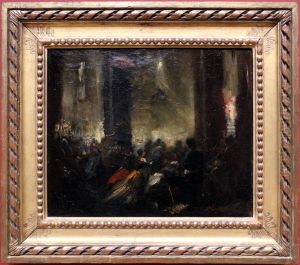celebrazione dell'eucarestia (messa di mezzanotte a roma) by Jean-Baptiste Carpeaux