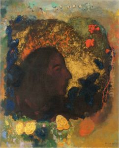 Portrait of Gauguin ri ben yu:goganno xiao xiang by Odilon Redon