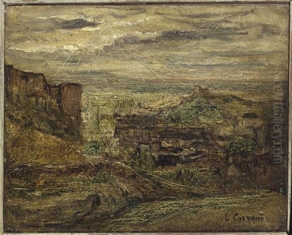 Paysage au soleil couchant - view 1